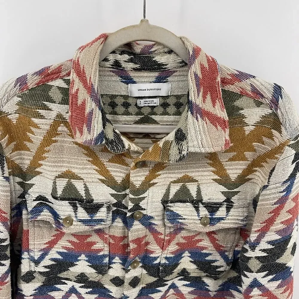 Urban Outfitters southwestern long sleeve button up heavy weight shirt shacket S